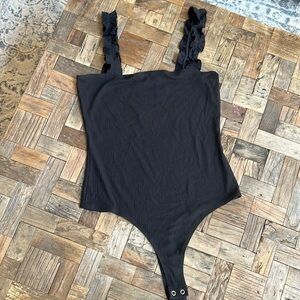 Black Sleeveless Bodysuit It’s A Beautiful Day To Leave Me Alone